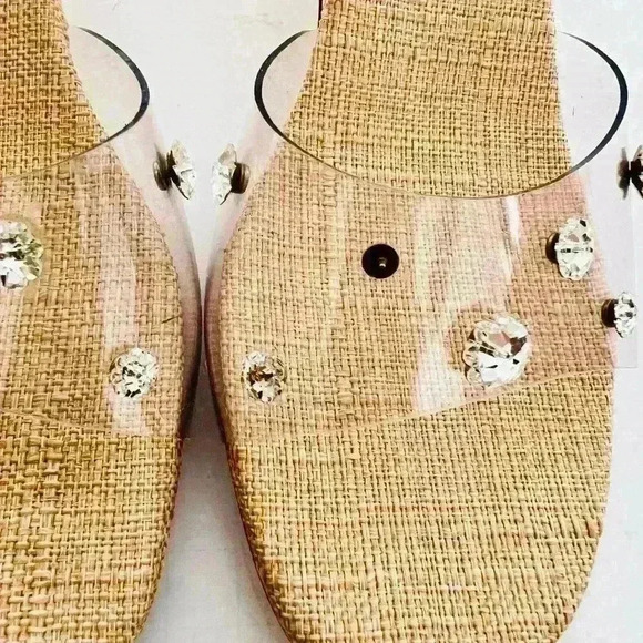 NEW! Vivi Lucite Mule in Clear Vinyl with Swarovski® Crystals - Picture 3 of 8